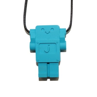 Jellystone Robot Chew Pendant Necklace -Blue Hawaiian - The Sensory Specialist